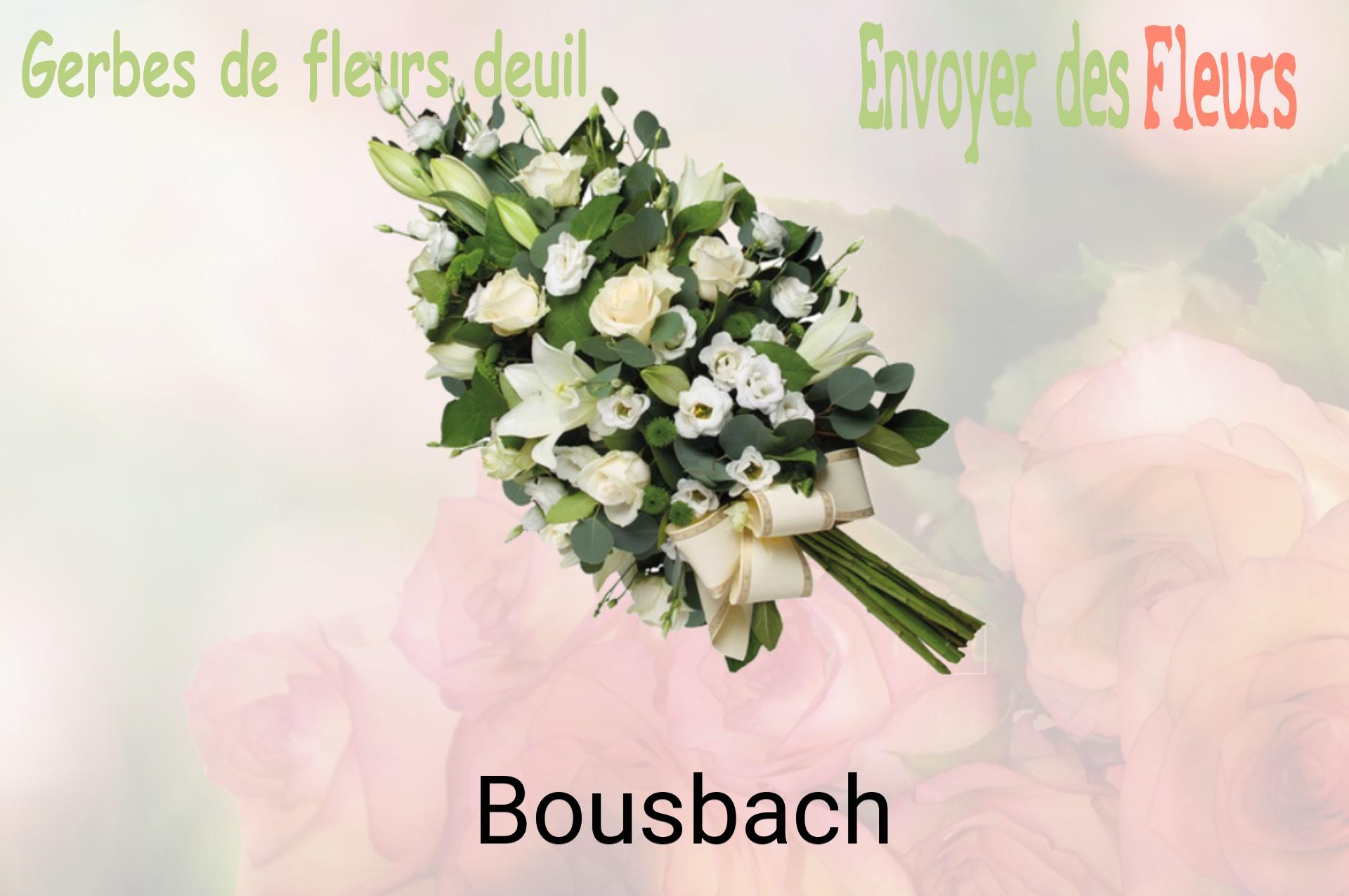 Gerbe de fleurs de deuil livrée à Bousbach
